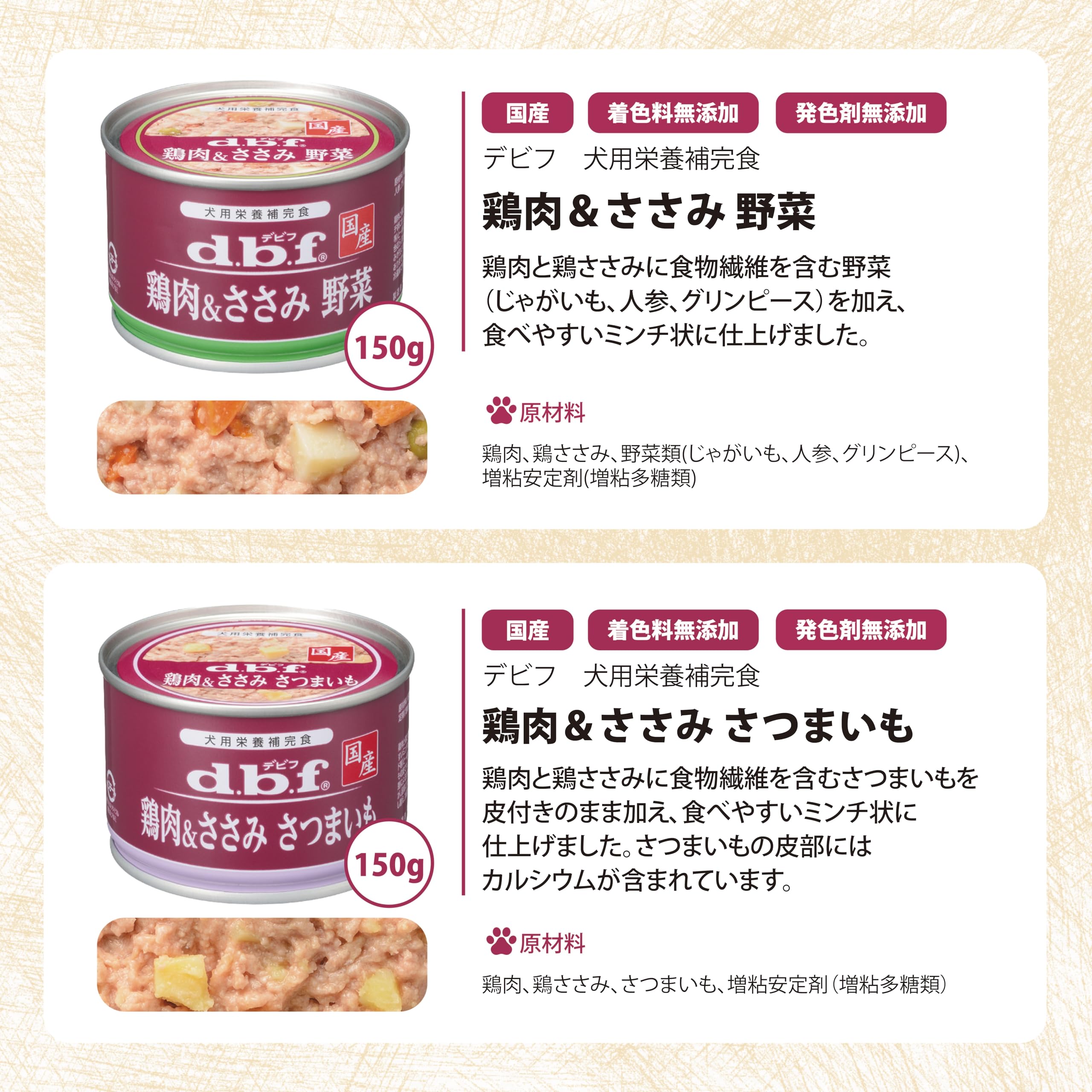 Amazon.co.jp: デビフ 缶詰 犬 150g 8種セット 各3缶（計24缶） ささみ